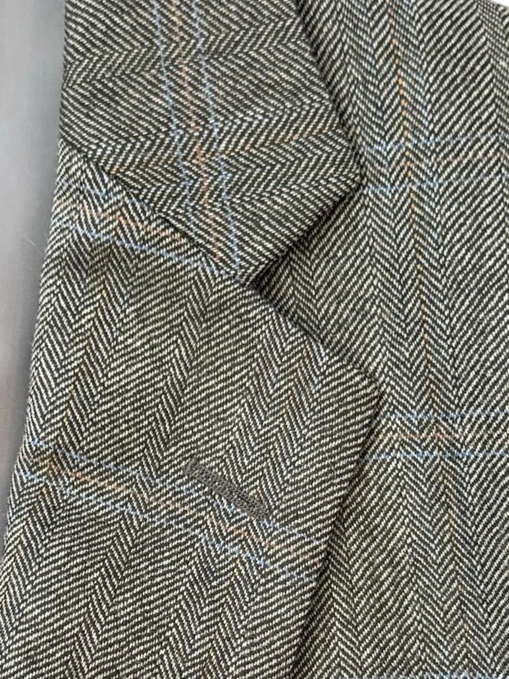 Brooks Brothers Madison 44L Lanificio Campore Wool Gray Herringbone Sport Coat